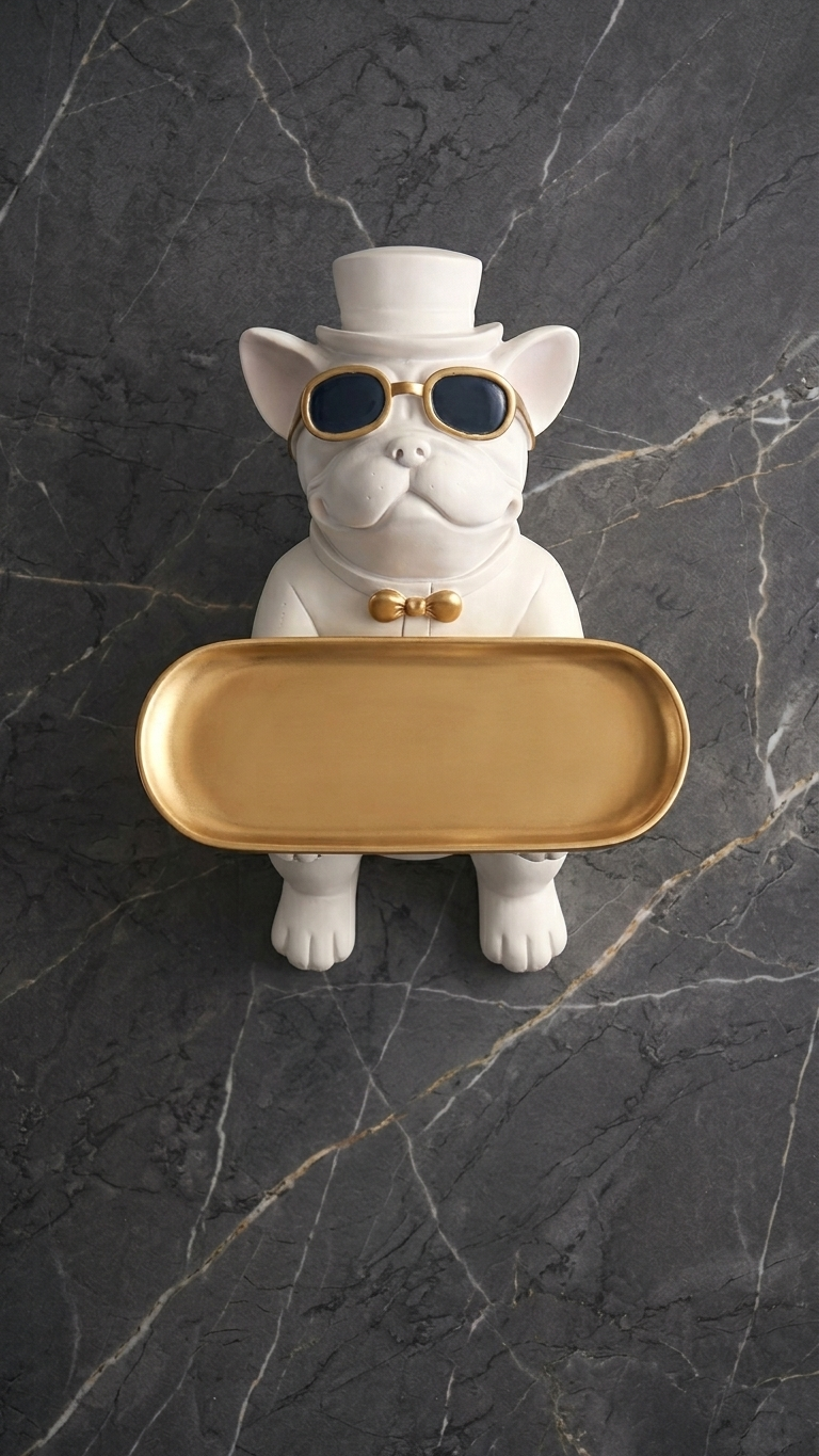 Bulldog tray figurine for home decor India – Decorative Storage Showpiece for Home & Office Decor India