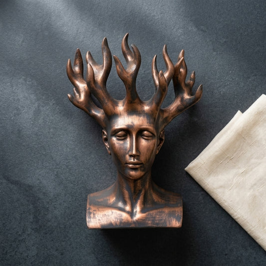 Handcrafted Tree Spirit Sculpture – Artistic Nature-Inspired Resin Bust for Luxury Home Decor