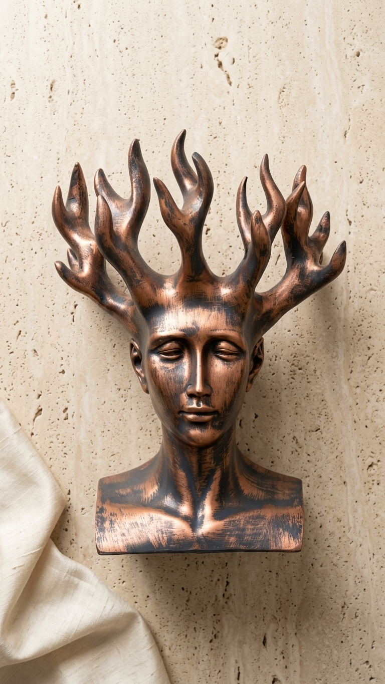 Handcrafted Tree Spirit Sculpture – Artistic Nature-Inspired Resin Bust for Luxury Home Decor