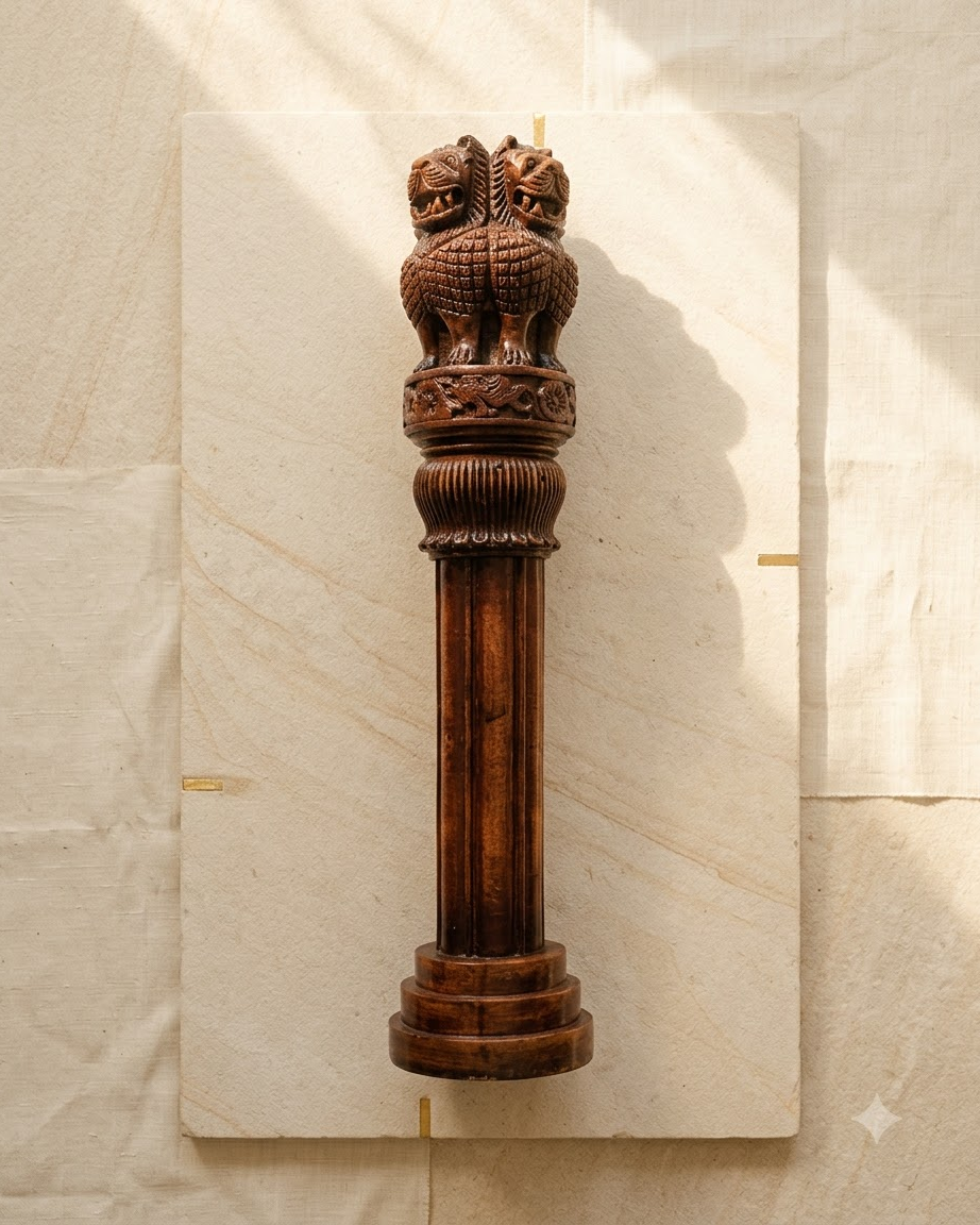 Handcrafted Ashoka Pillar Showpiece for Home Decor