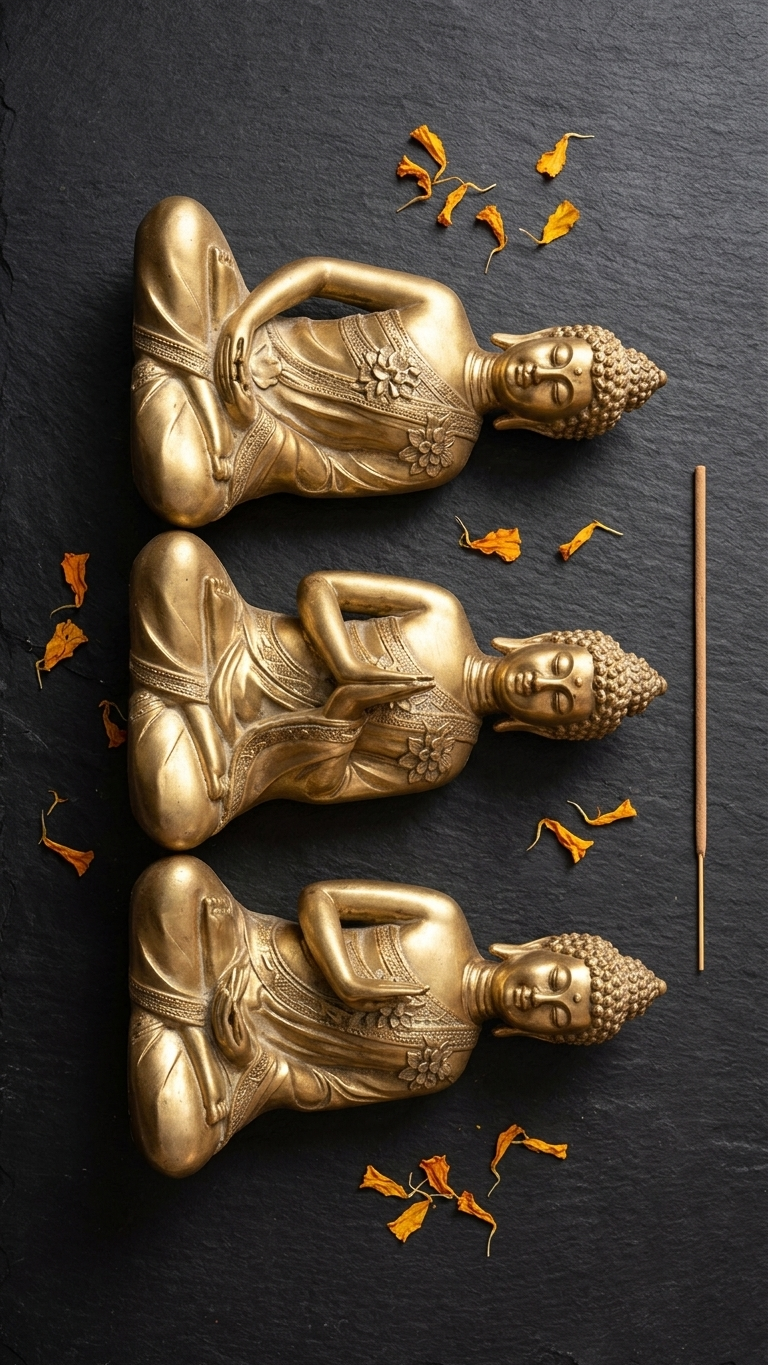 Gold Buddha statue for home decor India – Peaceful Zen Home, Temple & Meditation Room Decor