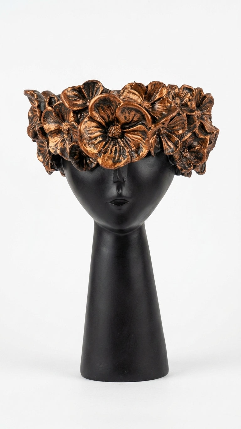 Handcrafted Lady Face Flower Vase