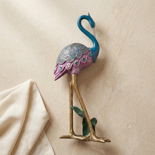 Handcrafted Crane Bird Showpiece Set –Premium Sculpture for Home Decor