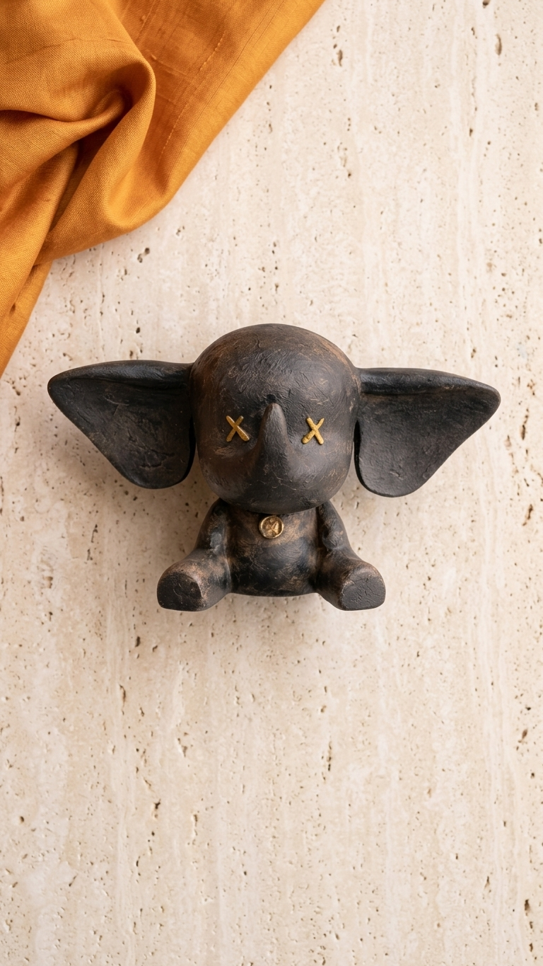 handcrafted abstract elephant sculpture