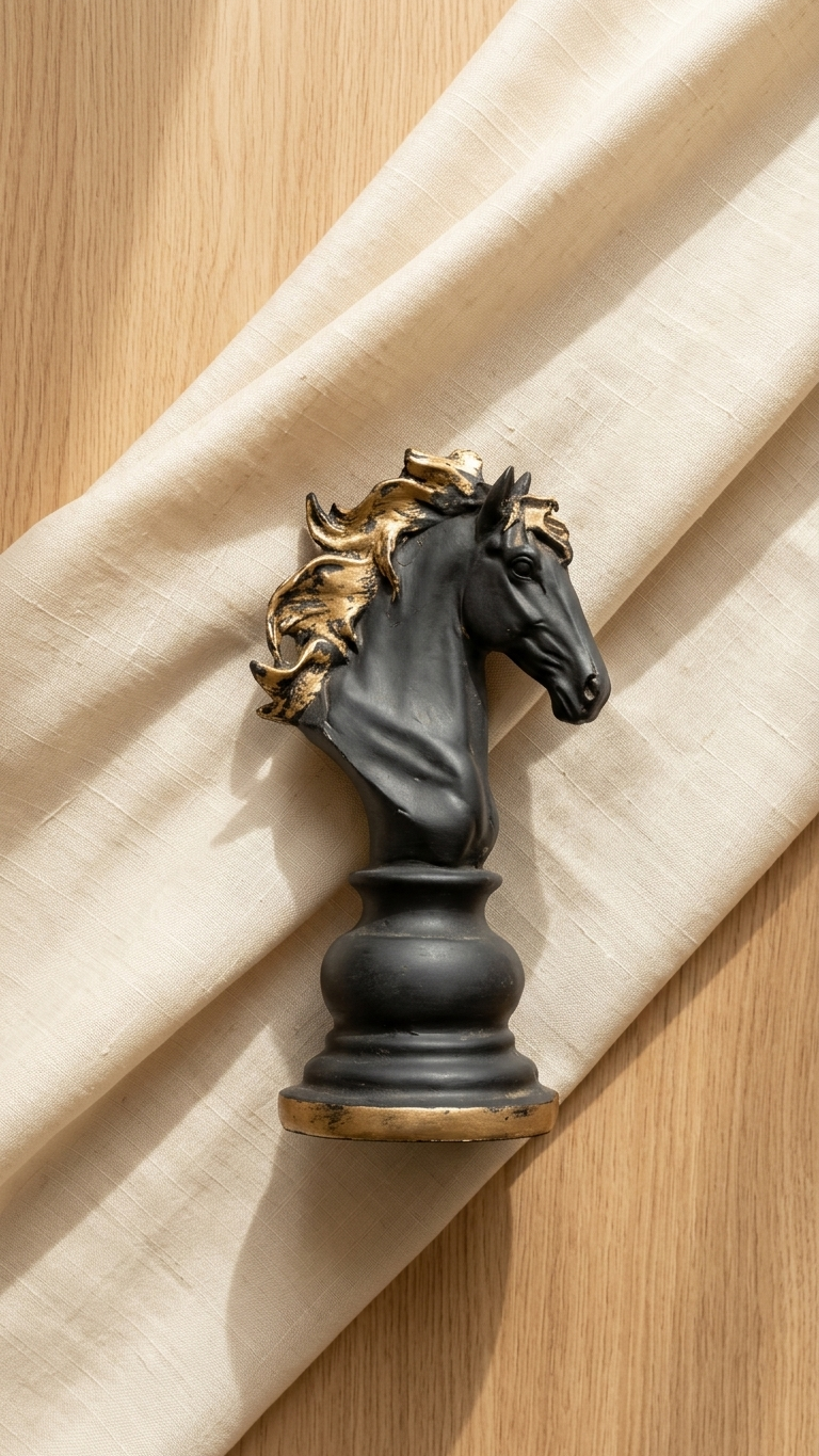 Handcrafted Black Horse Head Showpiece