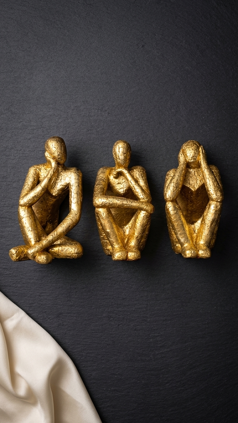 Abstract human statue decor for home India – Artistic Contemplation Sculptures for Living Room & Office Decor
