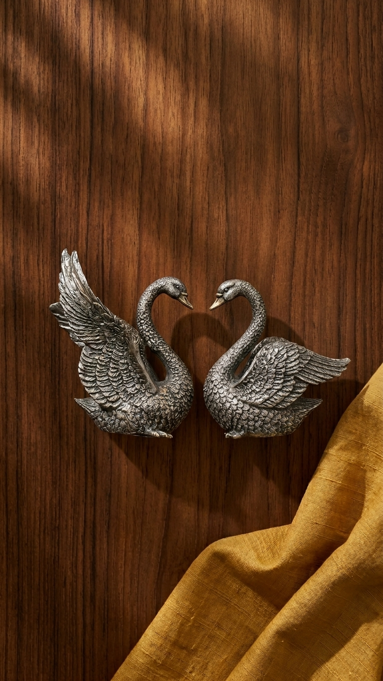 Swan couple statue for home decor India – Elegant Love Bird Showpiece for Home, Living Room & Office Decor India