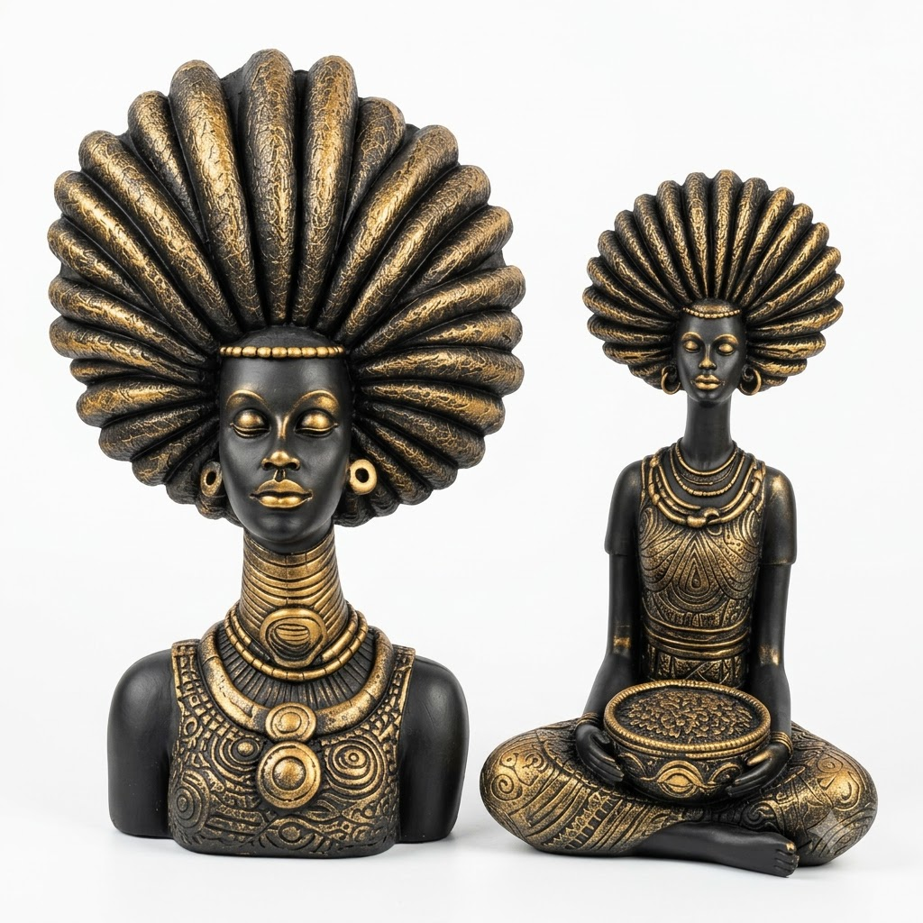 African Lady Set of 2