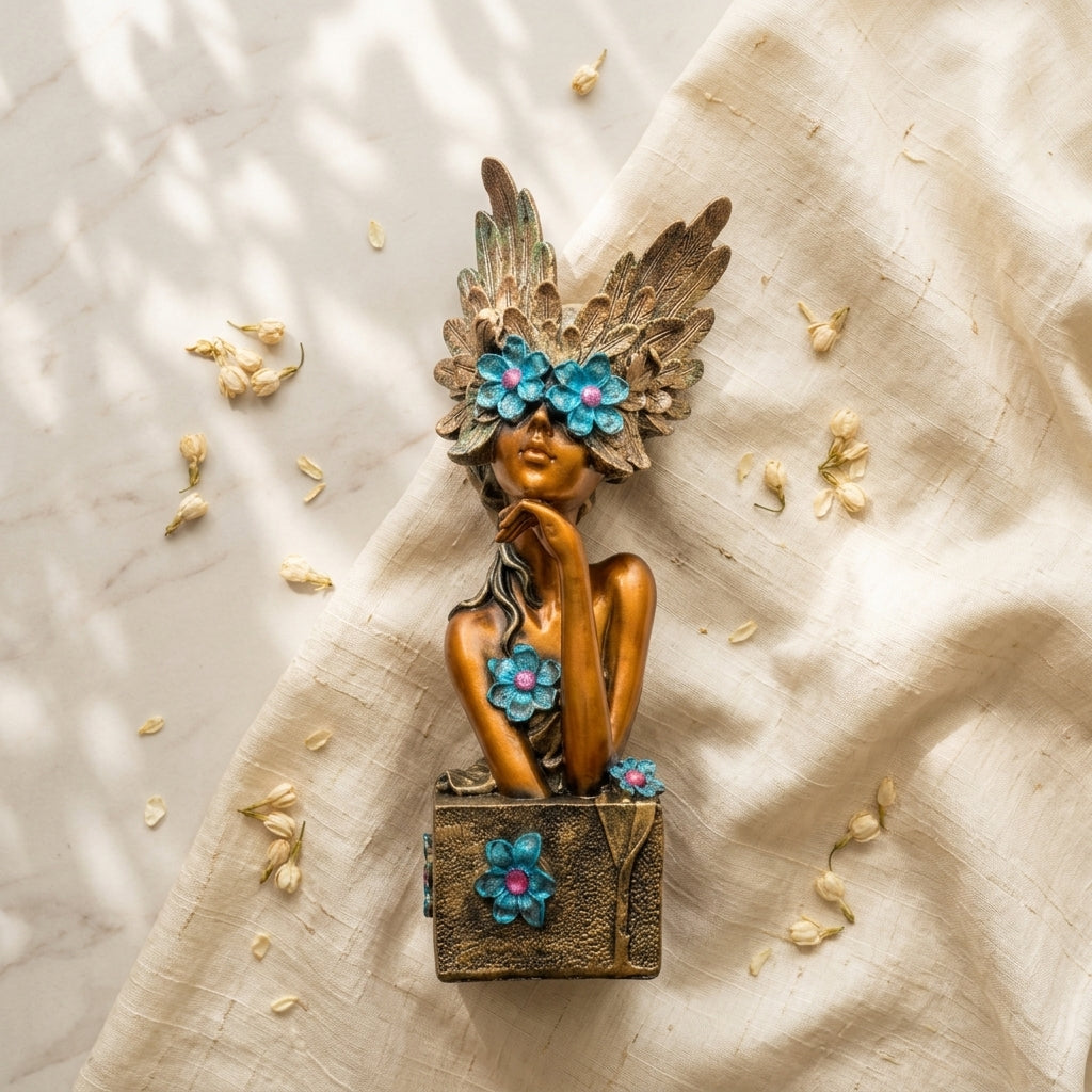 Lady Face Flower Sculpture