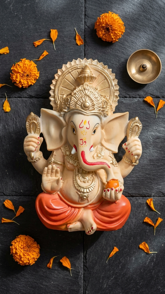 Shubh Labh Ganesh Idol with Modak