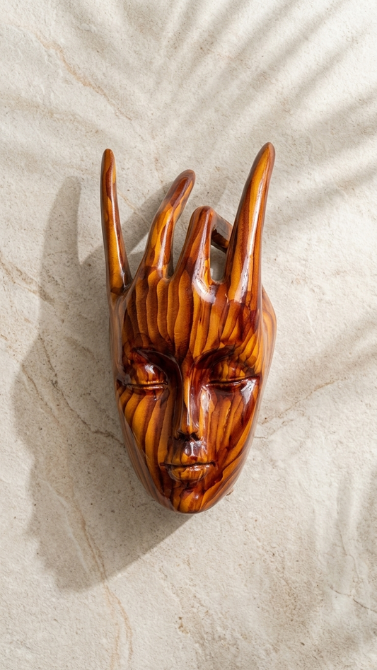 Handcrafted Resin Face Showpiece