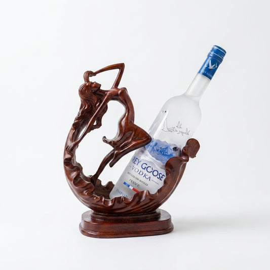 Dancing Lady Showpiece in Wood Finish | Elegant Resin Sculpture