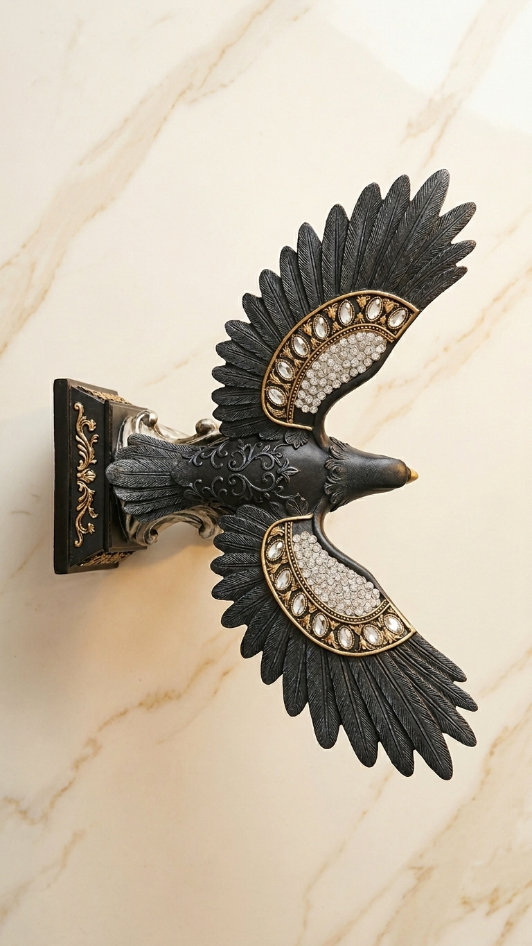 Black gold eagle statue home decor India – Premium Home & Office Decor Showpiece India