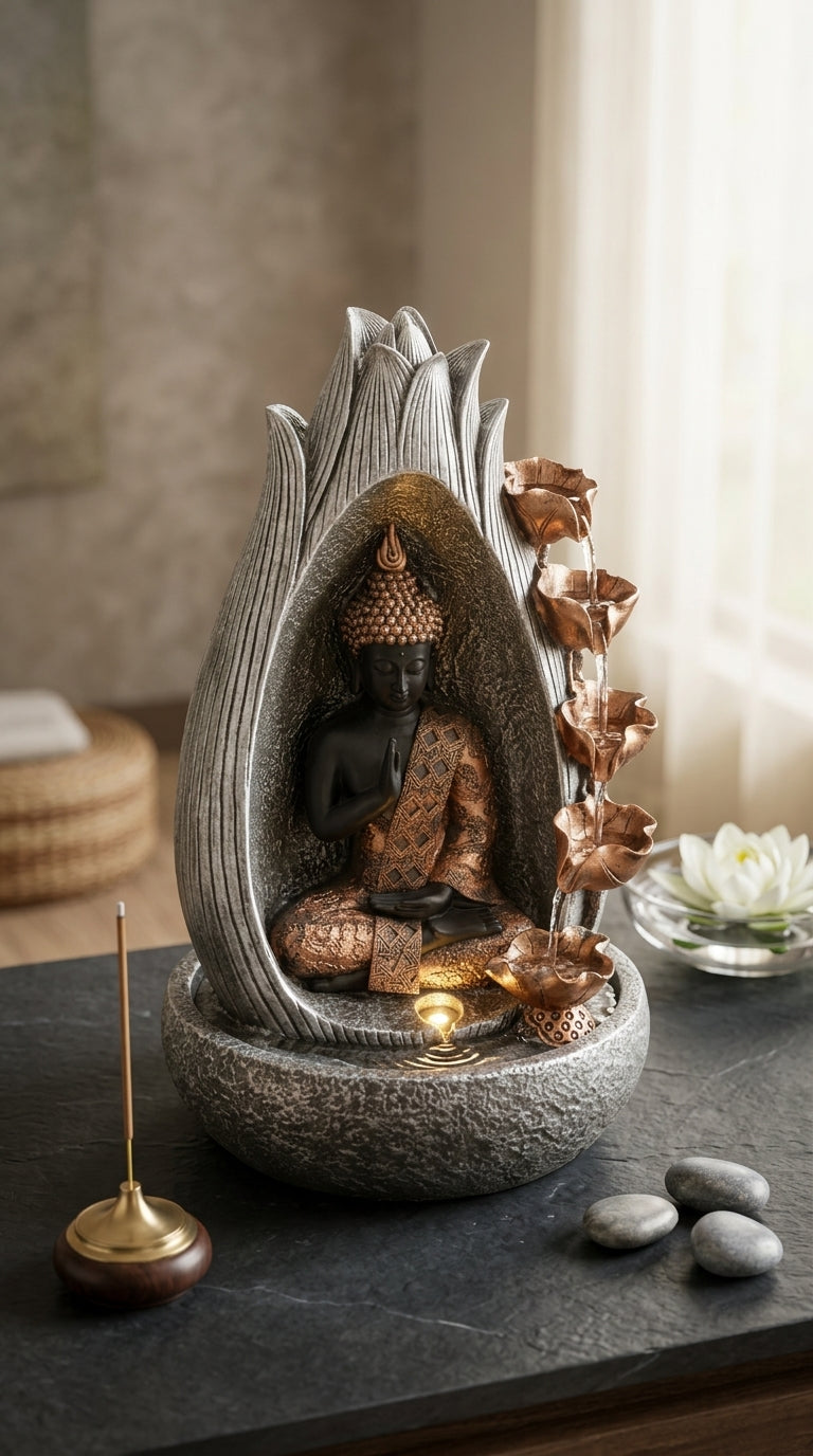 Handcrafted Buddha Tabletop Water Fountain