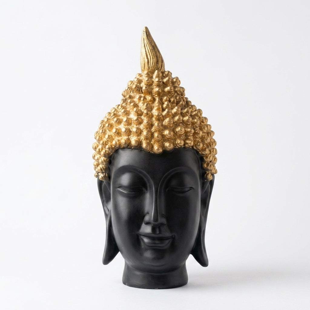 Black & Gold Buddha Head
