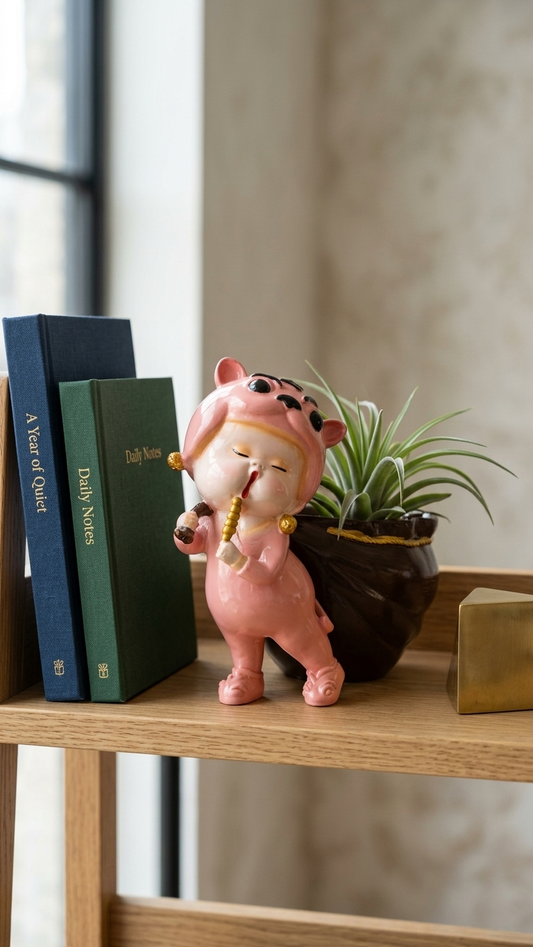 Cute Baby Planter Pot Showpiece for Home Decor | Designer Cartoon Succulent Holder & Table Decor