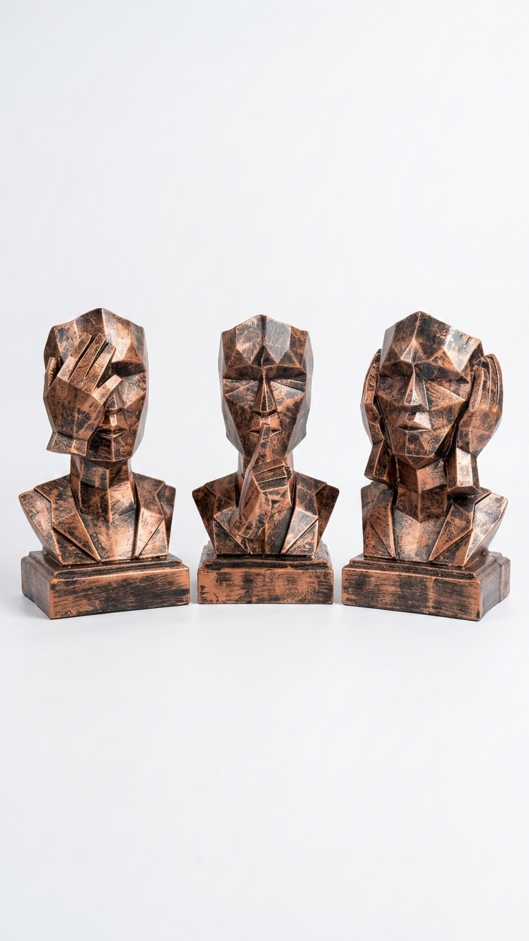 3 wise men abstract showpiece