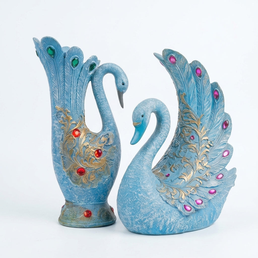 Blue Swan Showpiece Set