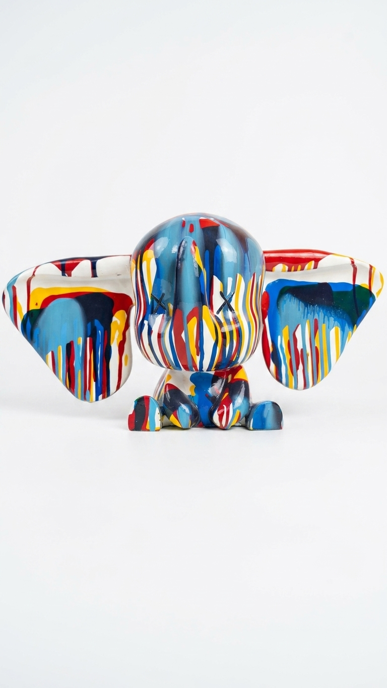 Handcrafted Colorful Elephant Showpiece – Modern Artistic Resin Decor for Home & Gifting