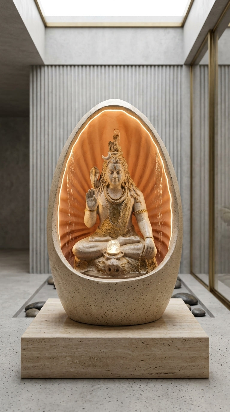 Handcrafted Lord Shiva Indoor Water Fountain