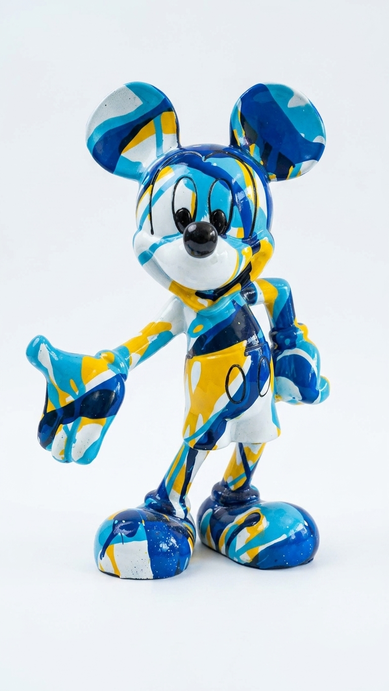 Handcrafted Abstract Mickey Mouse Showpiece – Artistic Character Sculpture
