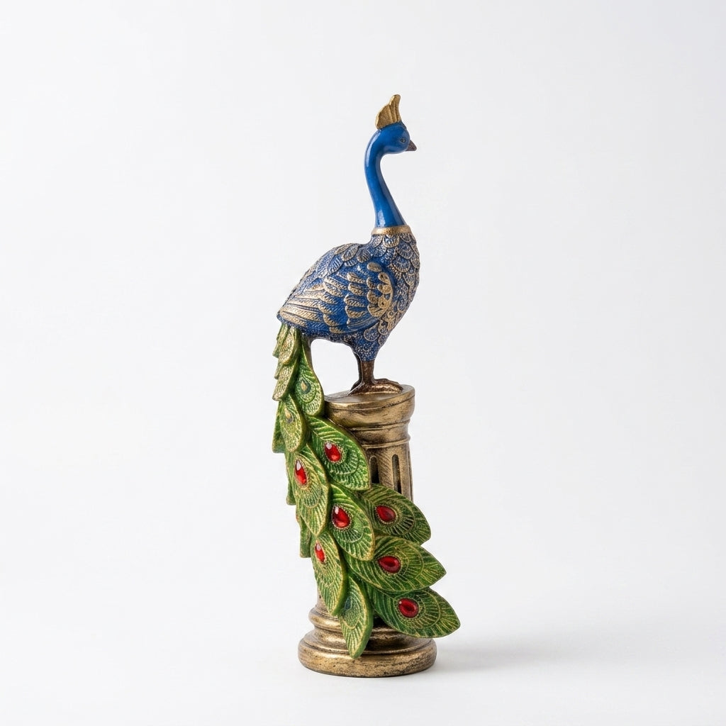 Peacock statue for home decor India – Premium Handcrafted Decorative Showpiece for Living Room & Office
