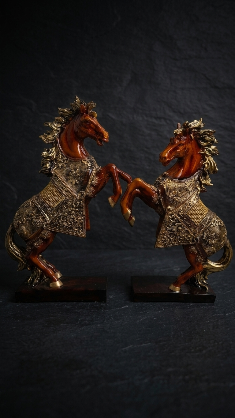 Rearing Horse Showpiece Set 