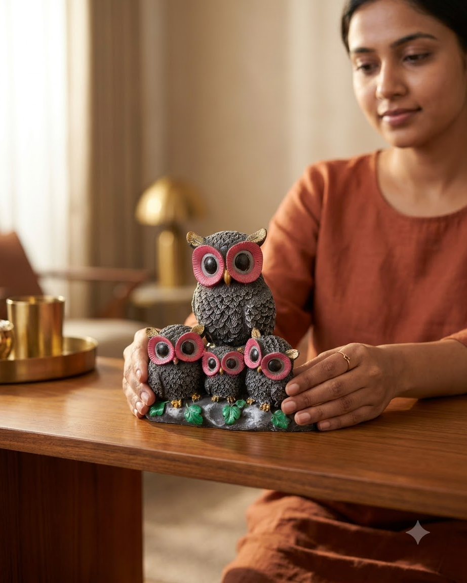 Owl Family Showpiece Set of 4