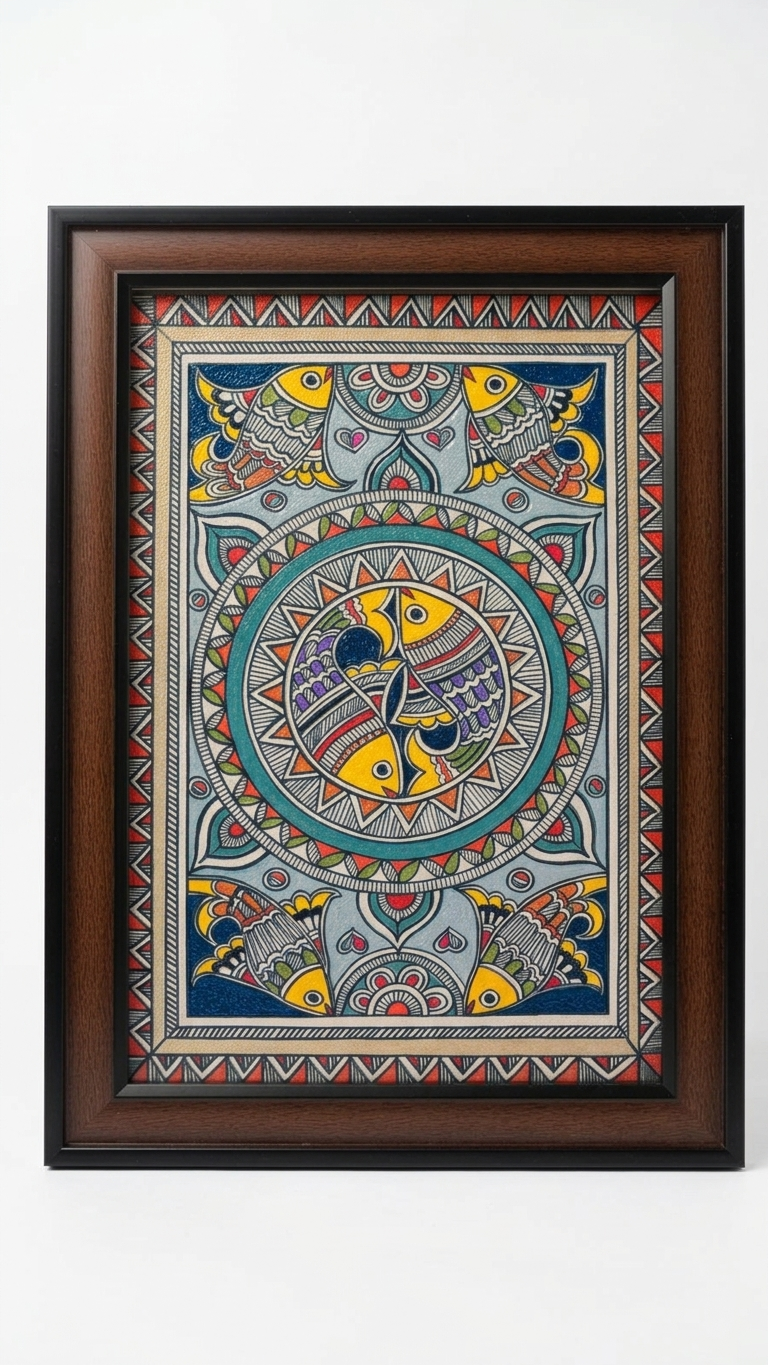 Handcrafted Madhubani Fish Painting