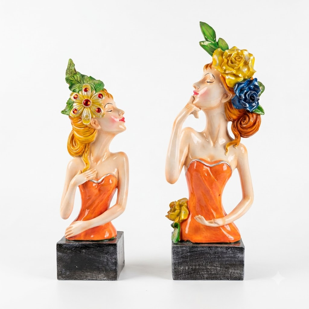 Floral Lady Set Of 2 Pieces