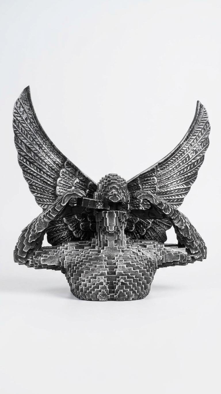 Handcrafted Winged Guardian Wall Sculpture – Premium Artistic Wall Decor