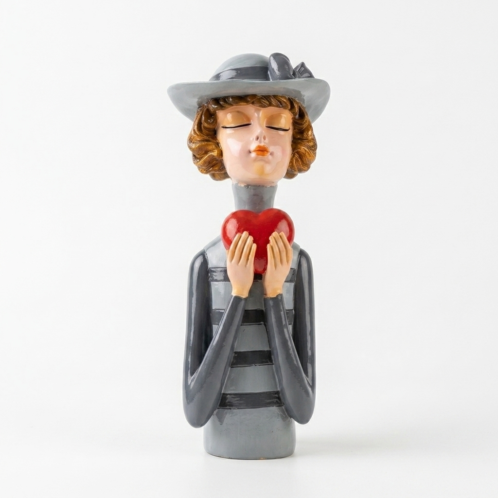 Lady Holding Heart