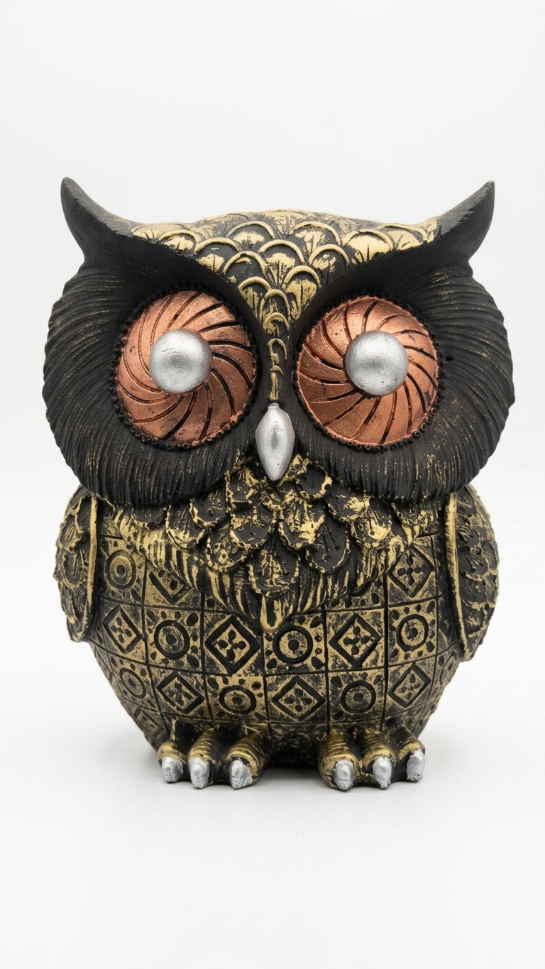 Handcrafted Vintage Owl Showpiece for Home Decor – Premium Decorative Owl Sculpture