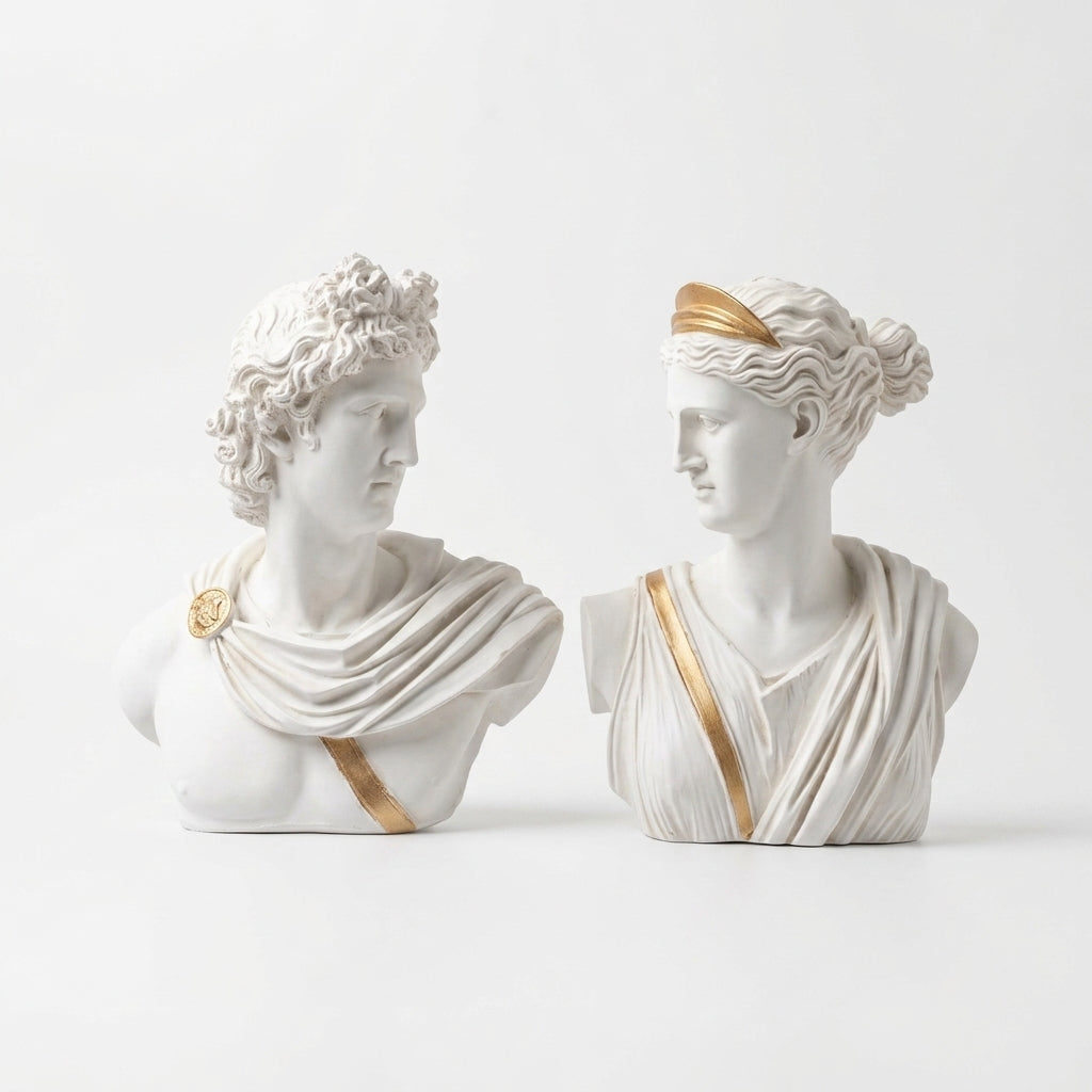 Greek Bust Sculpture Set