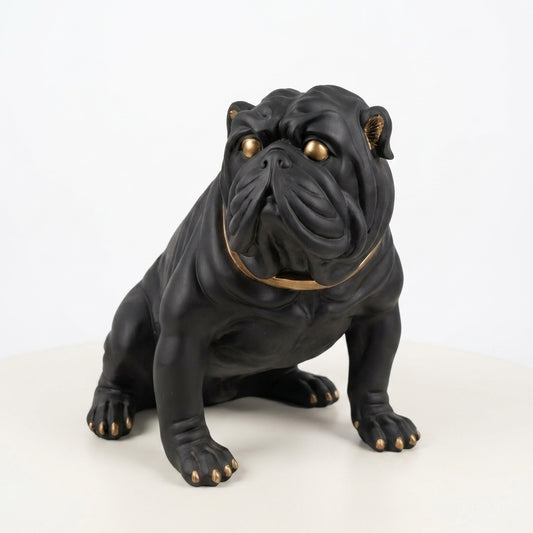 Handcrafted Bulldog Dog Sculpture – Premium Showpiece for Home Decor