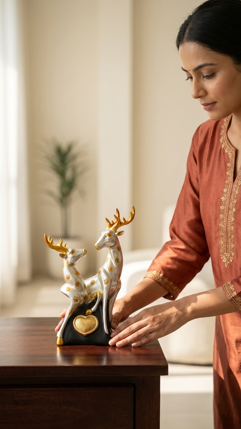 Handcrafted Deer Couple Showpiece
