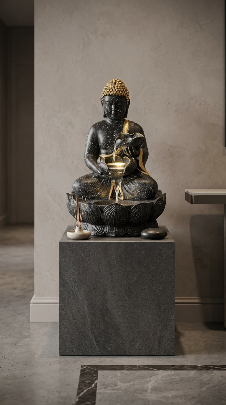 Handcrafted Buddha Indoor Water Fountain
