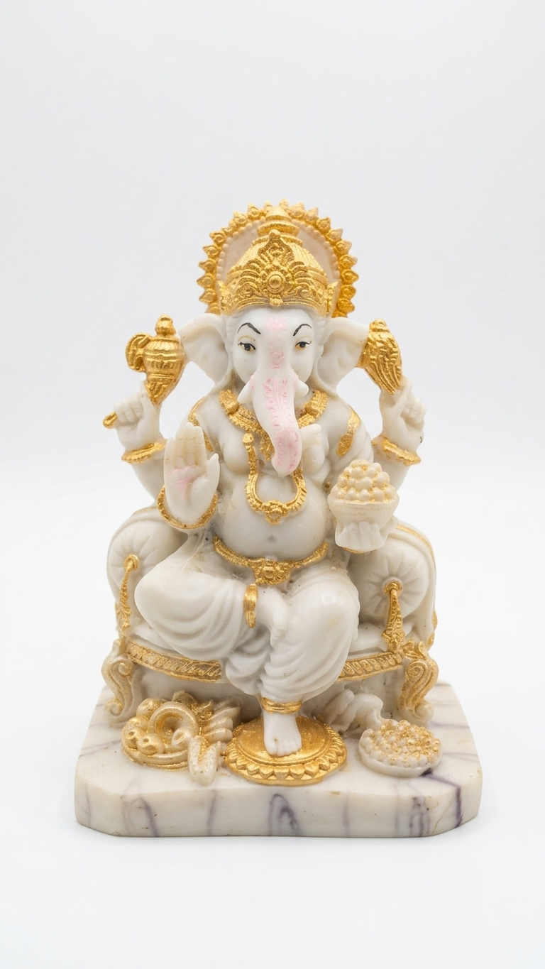handcrafted Marble Ganesha Idol