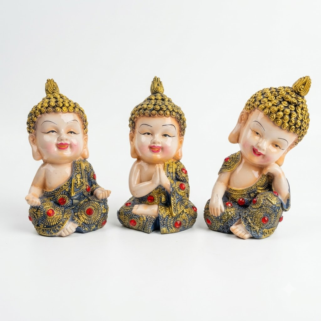 3 Wise Buddha Monk