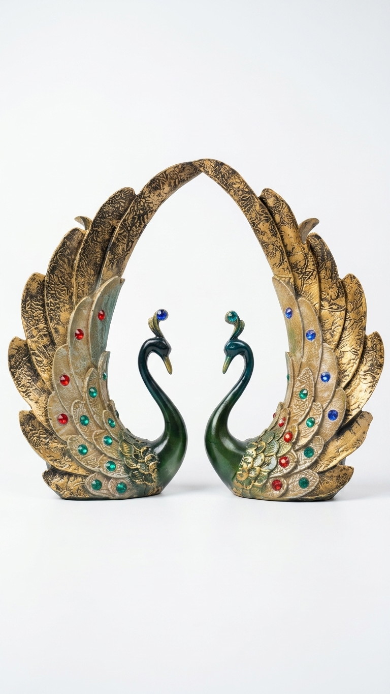 Vastu Peacock Pair Showpiece for Love, Prosperity & Positive Energy | Premium Home Decor