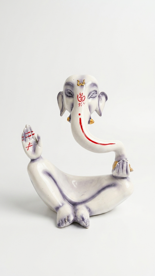 Handcrafted Modern White Ganesha Showpiece for Home & Gifting