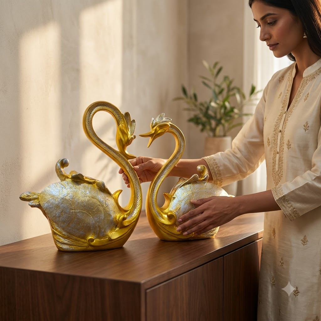 Golden Swan Set of 2