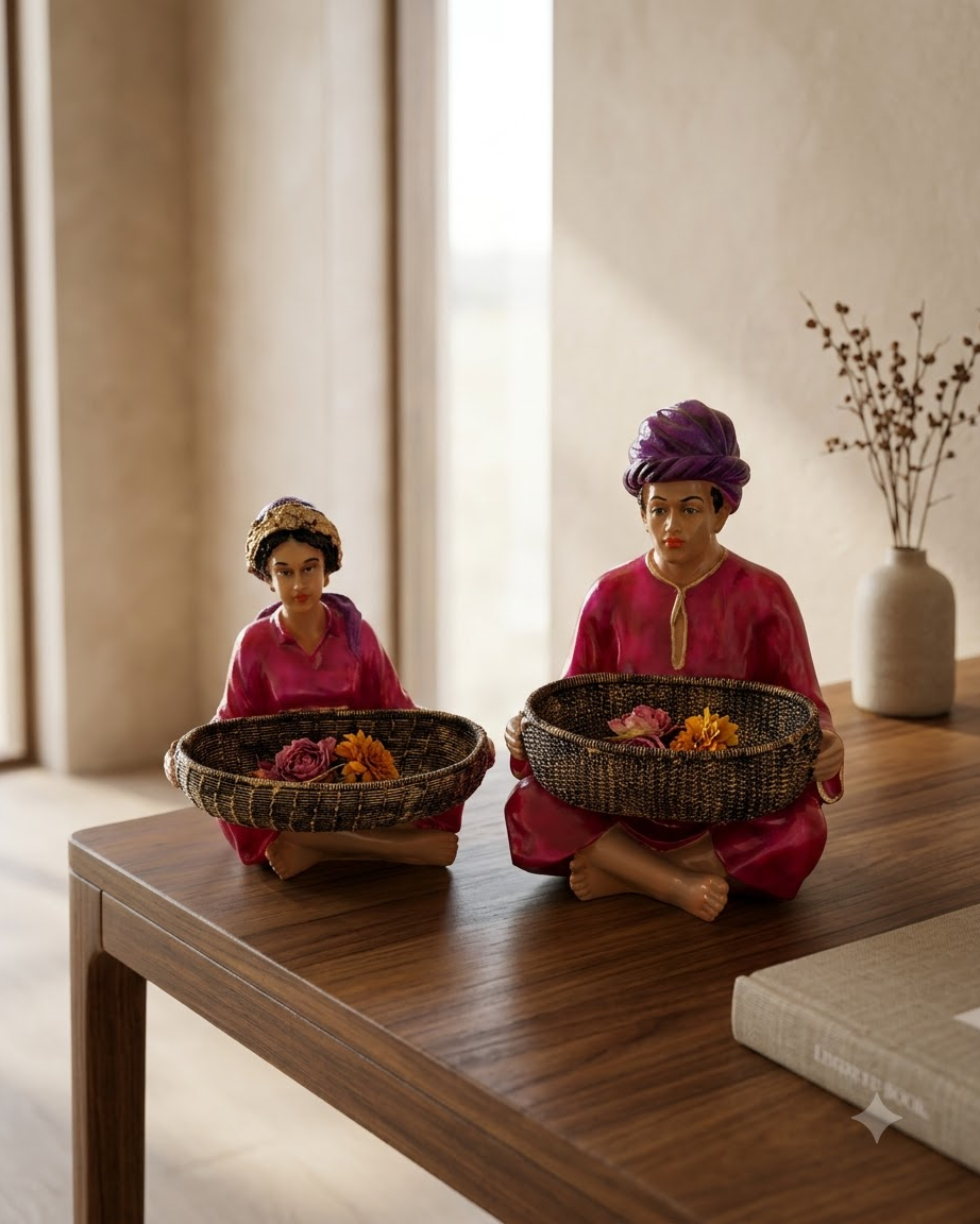 Man and Woman Basket Set of 2