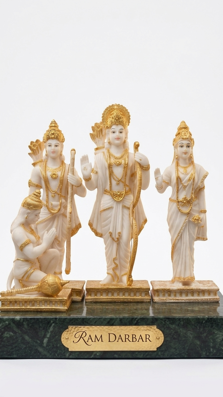 Ram Darbar Decoration Idol Set for Home Temple & Spiritual Decor