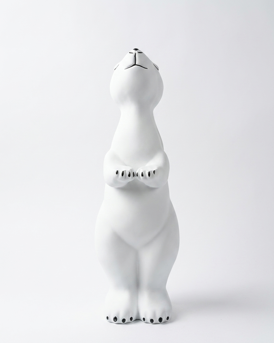 Handcrafted Arctic Polar Bear Showpiece – Premium Modern Animal Decor