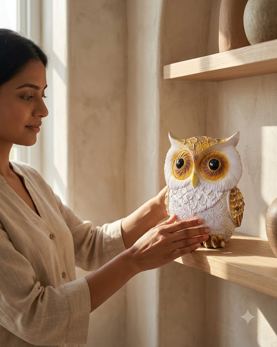 White and Gold Owl
