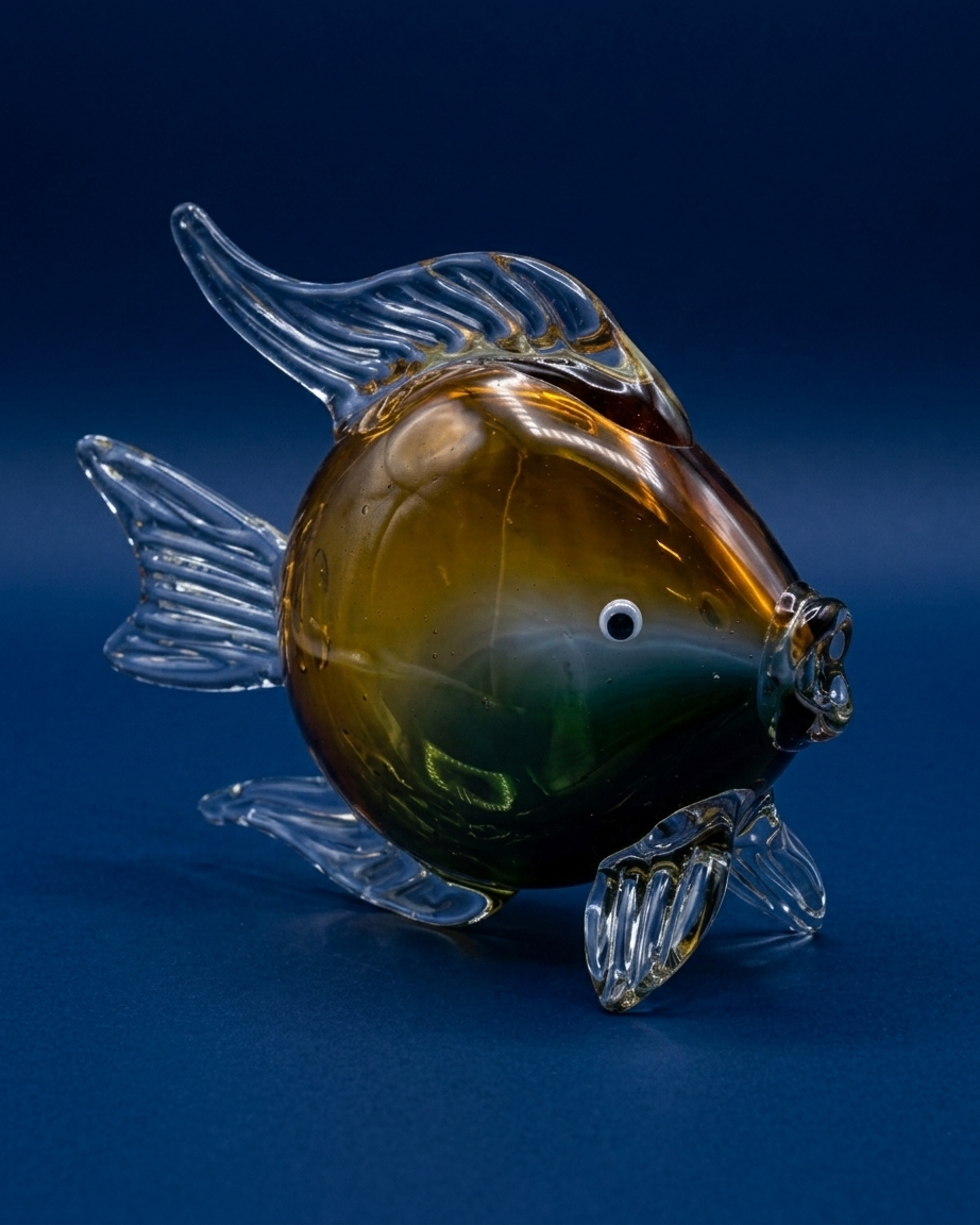 Handcrafted Glass Tropical Fish Showpiece – Premium Art Glass Home Decor