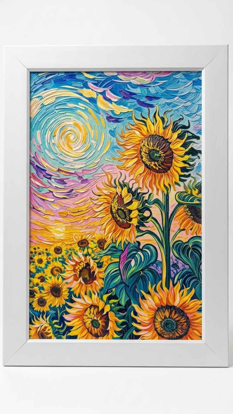 Handcrafted Sunflower Wall Art Frame
