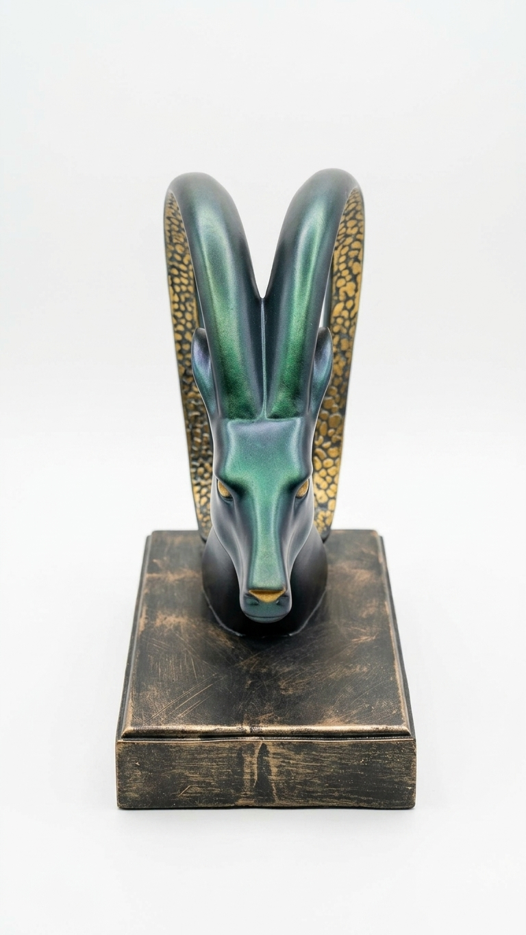 Handcrafted Deer Head Sculpture Showpiece – Premium Modern Resin Decor