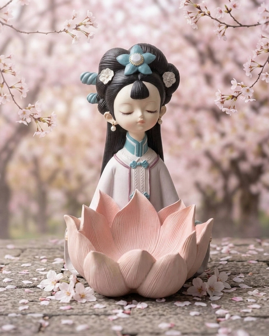Handcrafted Lotus Girl Showpiece